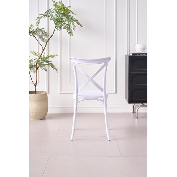 Silla Betany, Color Blanco, Con espaldar y diseño minimalista