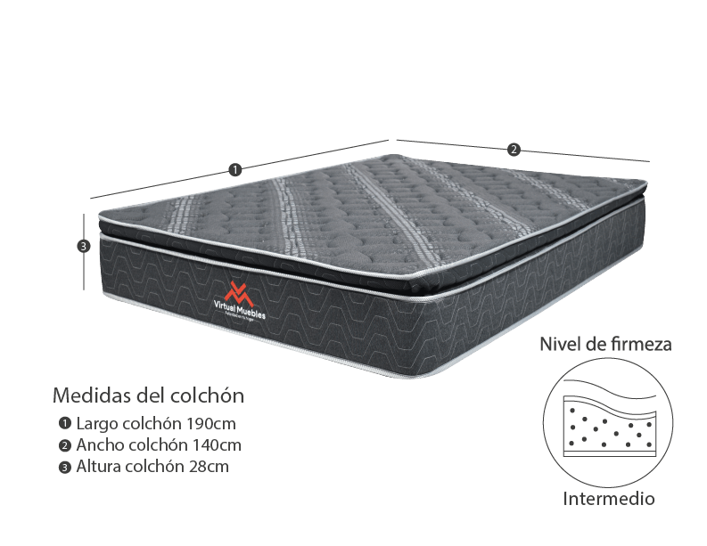 Combo para Habitación Tao, incluye Colchón y Almohada.