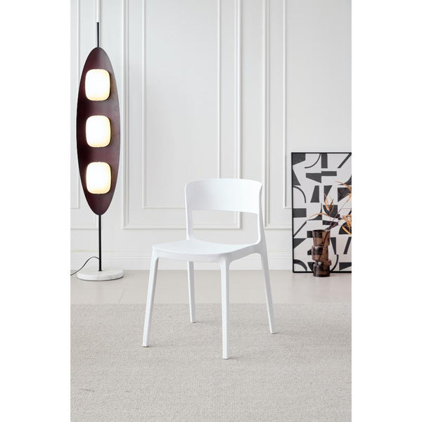 Silla Monaco, Color Blanco, Con espaldar y diseño Moderno