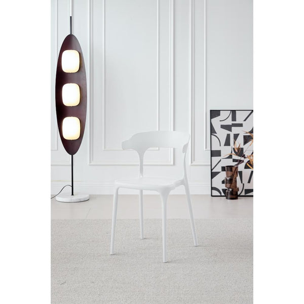 Silla Elena, Color Blanco, Con espaldar y diseño Moderno