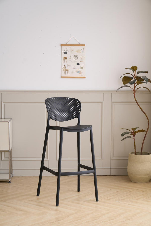 Butaco Alto Rio, Color Negro, Diseño Moderno