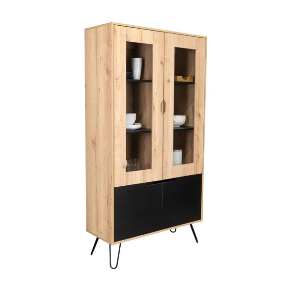 Alacena Cleo, Café Claro y Wengue, con Gran Capacidad de Almacenamiento