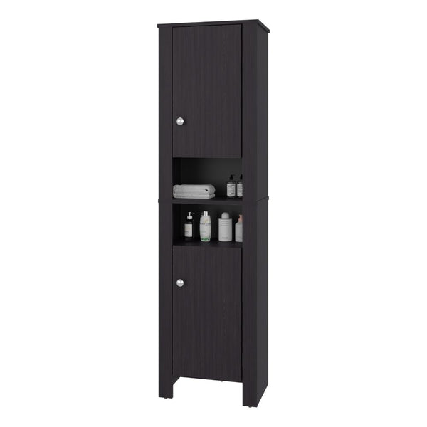 Mueble  Auxiliar para Baño Vanes, Wengue, con espacio para objetos decorativos ZF