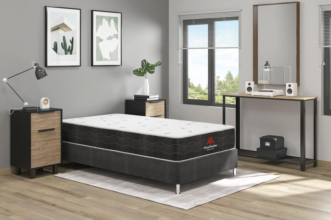 Combo para Habitación Bentor, incluye Base Cama sencilla y Colchón.