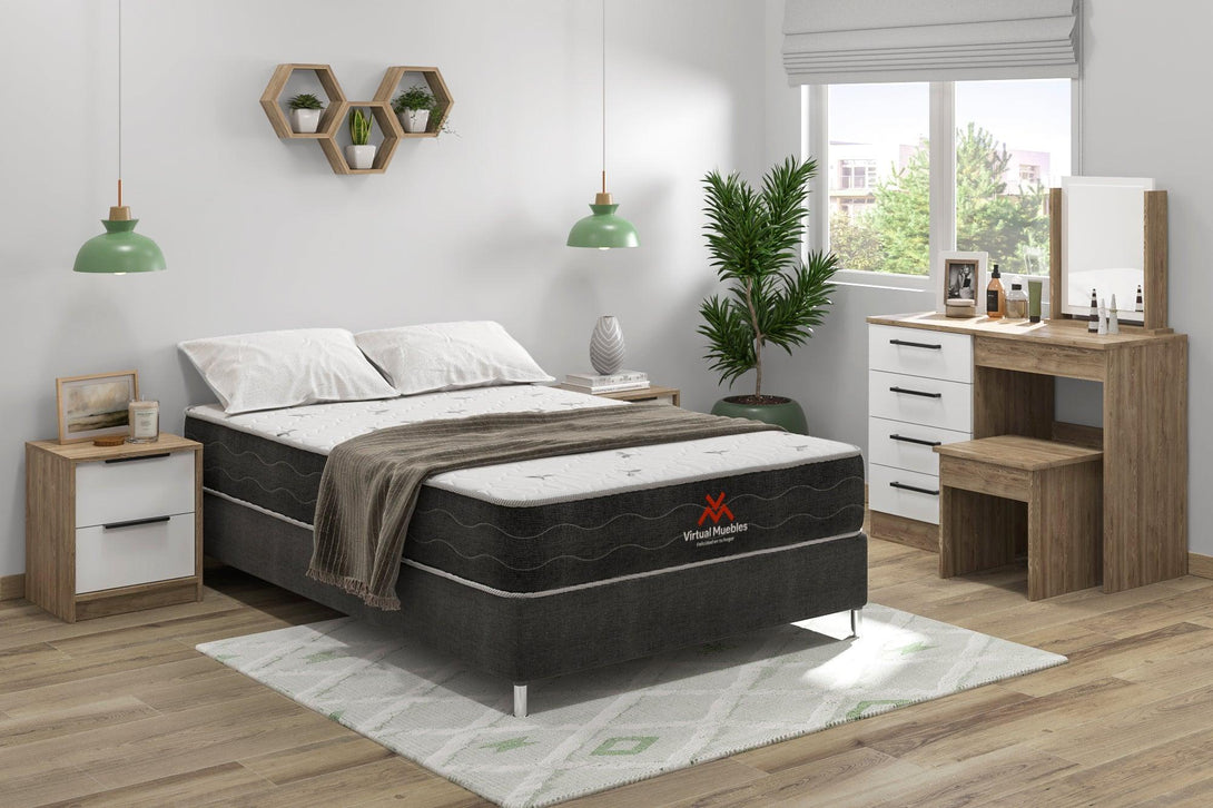 Combo para Habitación Omega, incluye Base Cama Semidoble.