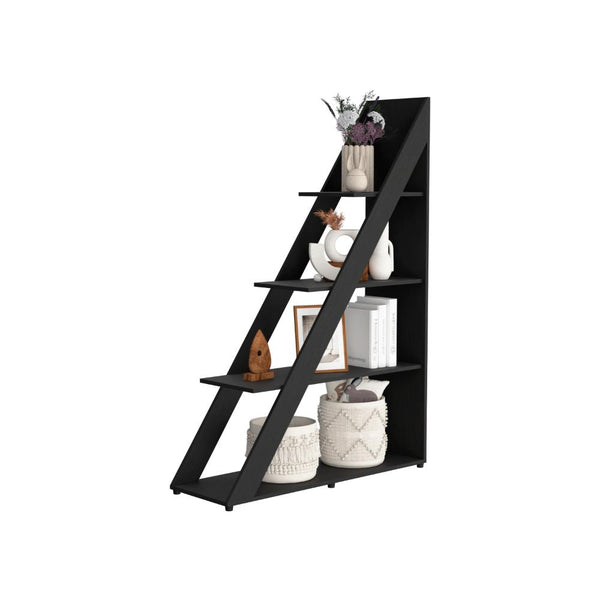 Biblioteca Wide, Wengue, con Entrepaños y Diseño Moderno