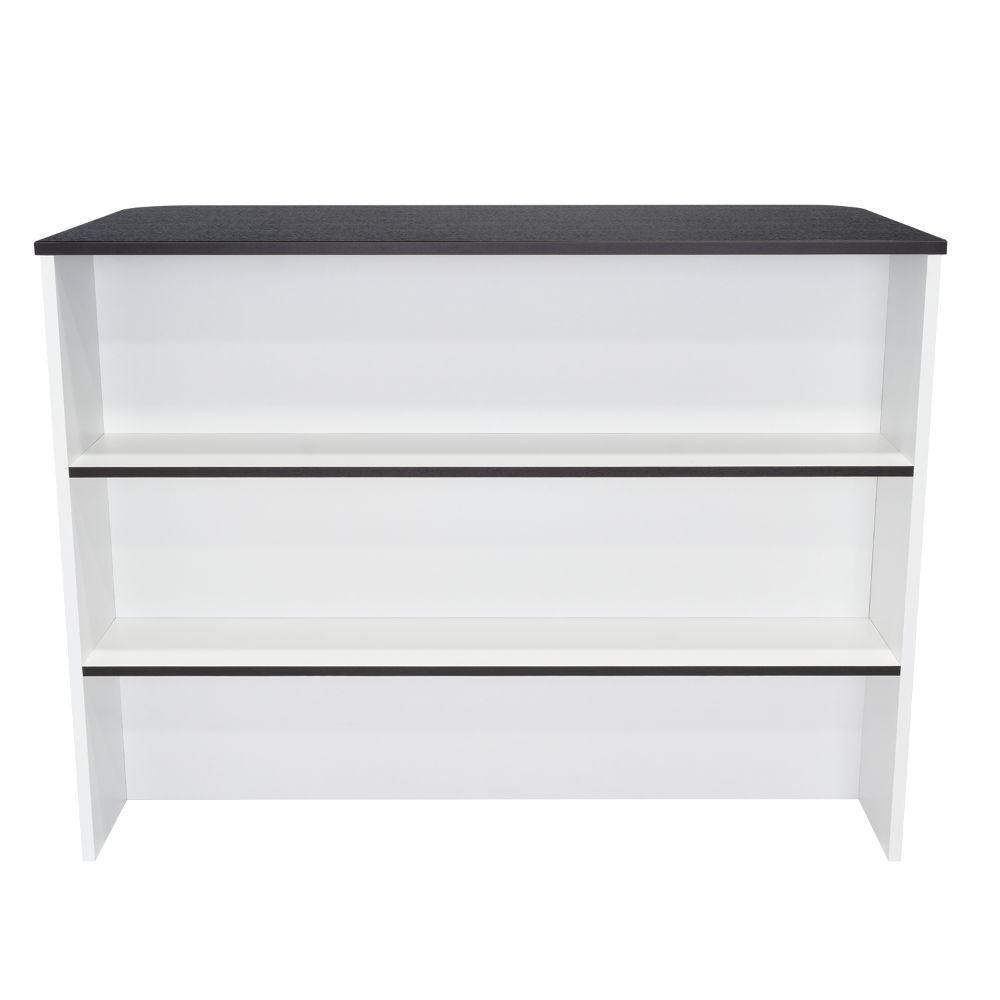 Barra de Cocina Diamante, Wengue y Blanco con Dos Entrepaños - VIRTUAL MUEBLES