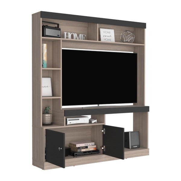 Mesa Para Tv Roy, Bardolino y Wengue, con Espacio Para Televisor de 55 Pulgadas