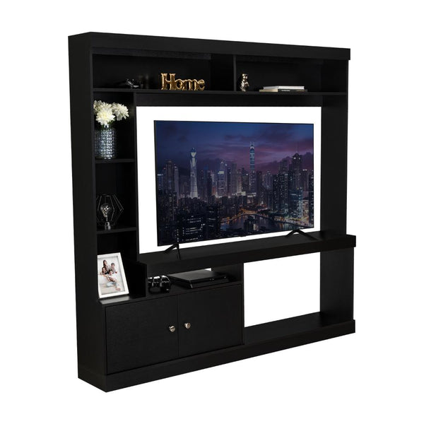 Mesa Para Tv Roy, Wengue, con Espacio Para Televisor de 55 Pulgadas