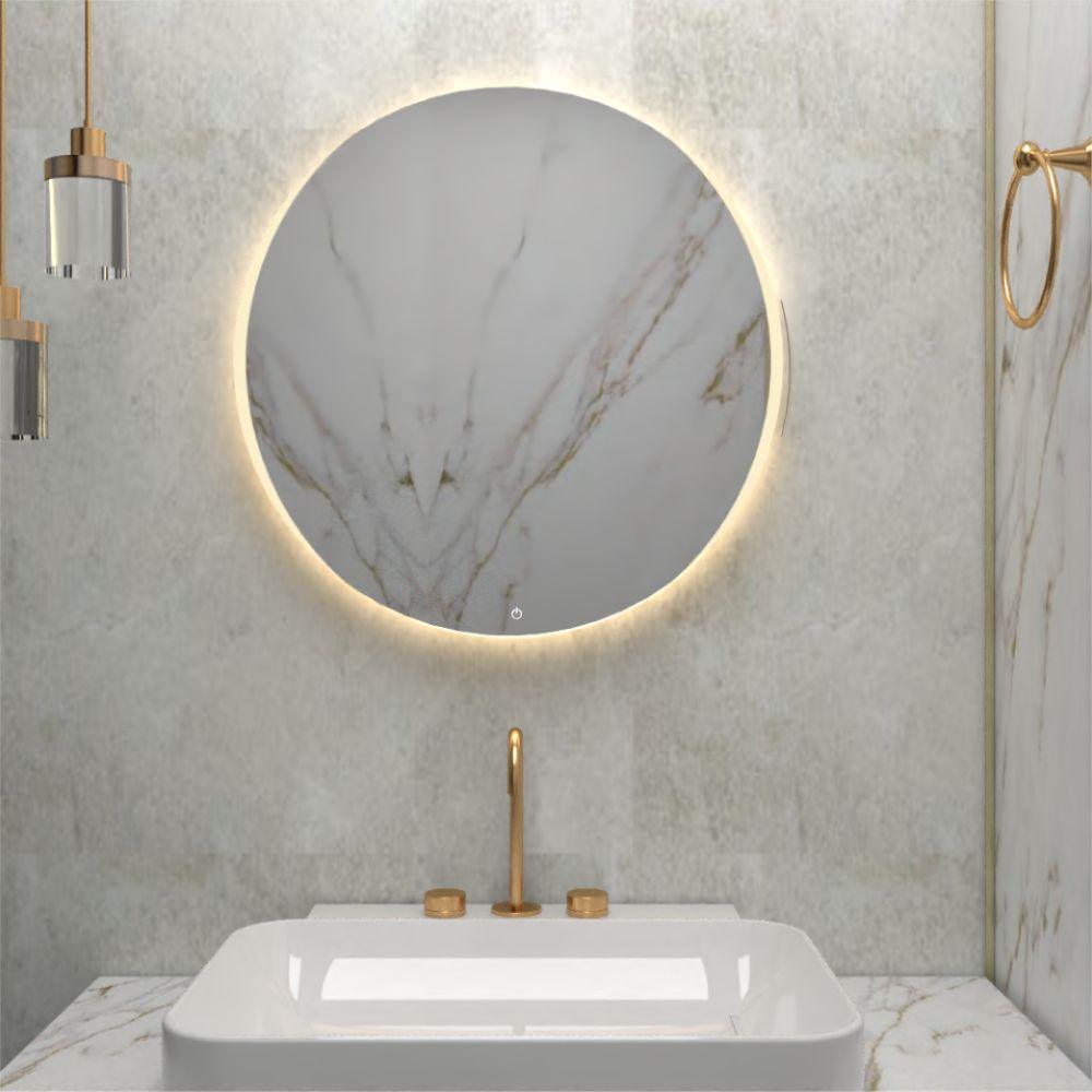 Espejo Dakota led+touch, Redondo sencillo - VIRTUAL MUEBLES