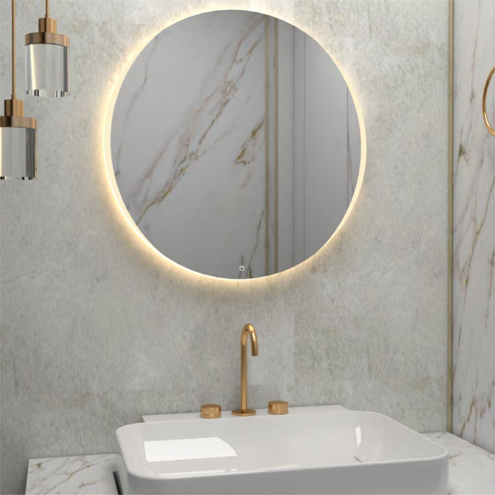 Espejo Dakota led+touch, Redondo sencillo - VIRTUAL MUEBLES