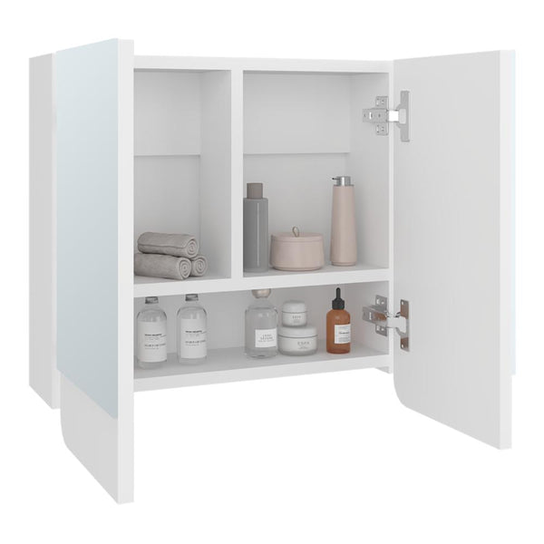 Gabinete de Baño Alondra, Kronos Blanco, con Dos Puerta Batibles y Dos Espejos ZF