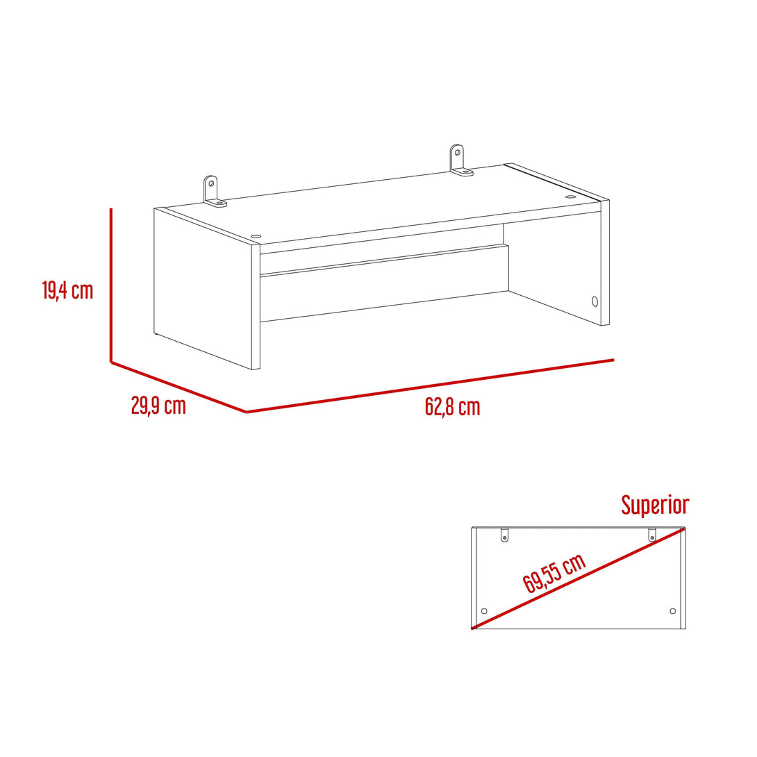 Combo de Bibliotecas Macadamia, Blanco Incluye Tres Bibliotecas y Tres Complementos - VIRTUAL MUEBLES