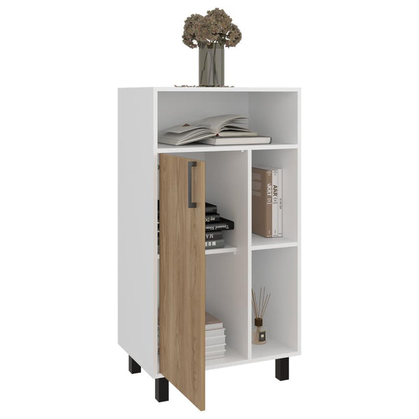 Archivador Bryce, Blanco Duqueza y Fresno Europeo, con una puerta abatible