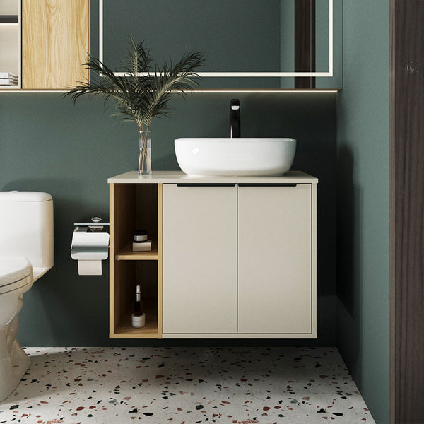 Mueble Para Lavamanos Suns, Capri y Fresno Europeo, Incluye Lavamanos Corona en Porcelana Sanitaria