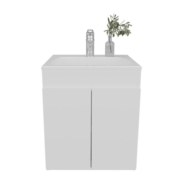 Mueble Para Lavamanos Meka, Blanco Duqueza, Incluye Lavamanos Praia 45 ZF