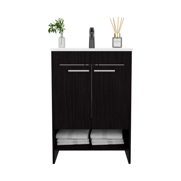 Mueble Para Lavamanos Lorenzo, Wengue, Incluye Lavamanos Praia 60 ZF