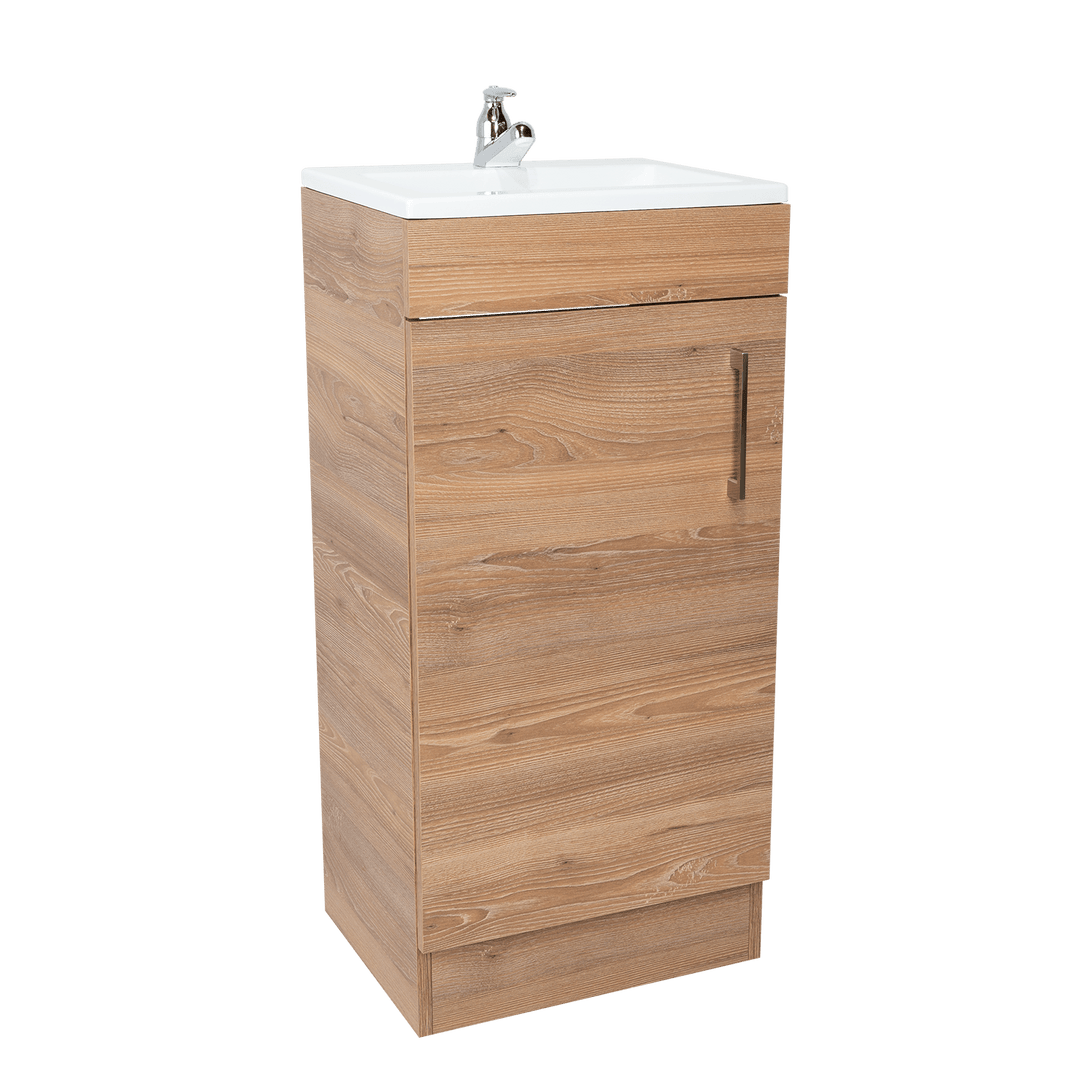 Mueble Lavamanos Oporto, Miel, con Una Puerta Abatible - VIRTUAL MUEBLES