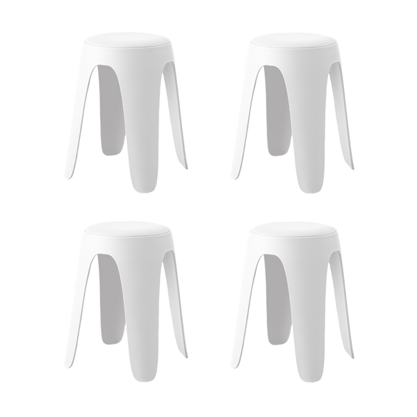 Butaco Con Cojin Else, Color Blanco, Diseño Moderno incluye cojín X4