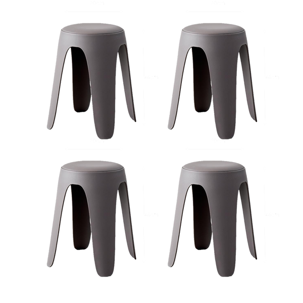 Butaco Con Cojin Else, Color Gris Oscuro, Diseño Moderno incluye cojín X4