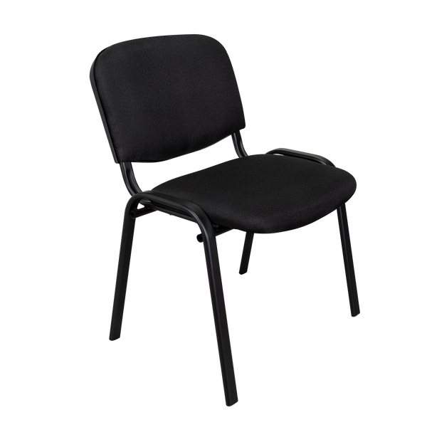 Silla Interlocutora, Negro, Con espaldar y diseño sencillo