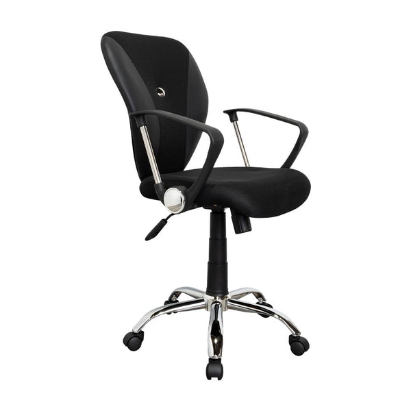 Silla de Escritorio Star, Wengue, con Cómodo Espaldar y Rodachinas Para Su Fácil Desplazamiento